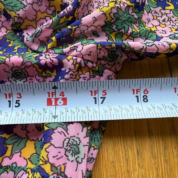 Boden Women's 6L Tall Floral Long-Sleeve Tiered Plisse Skirt Mini Dress - Picture 13 of 16